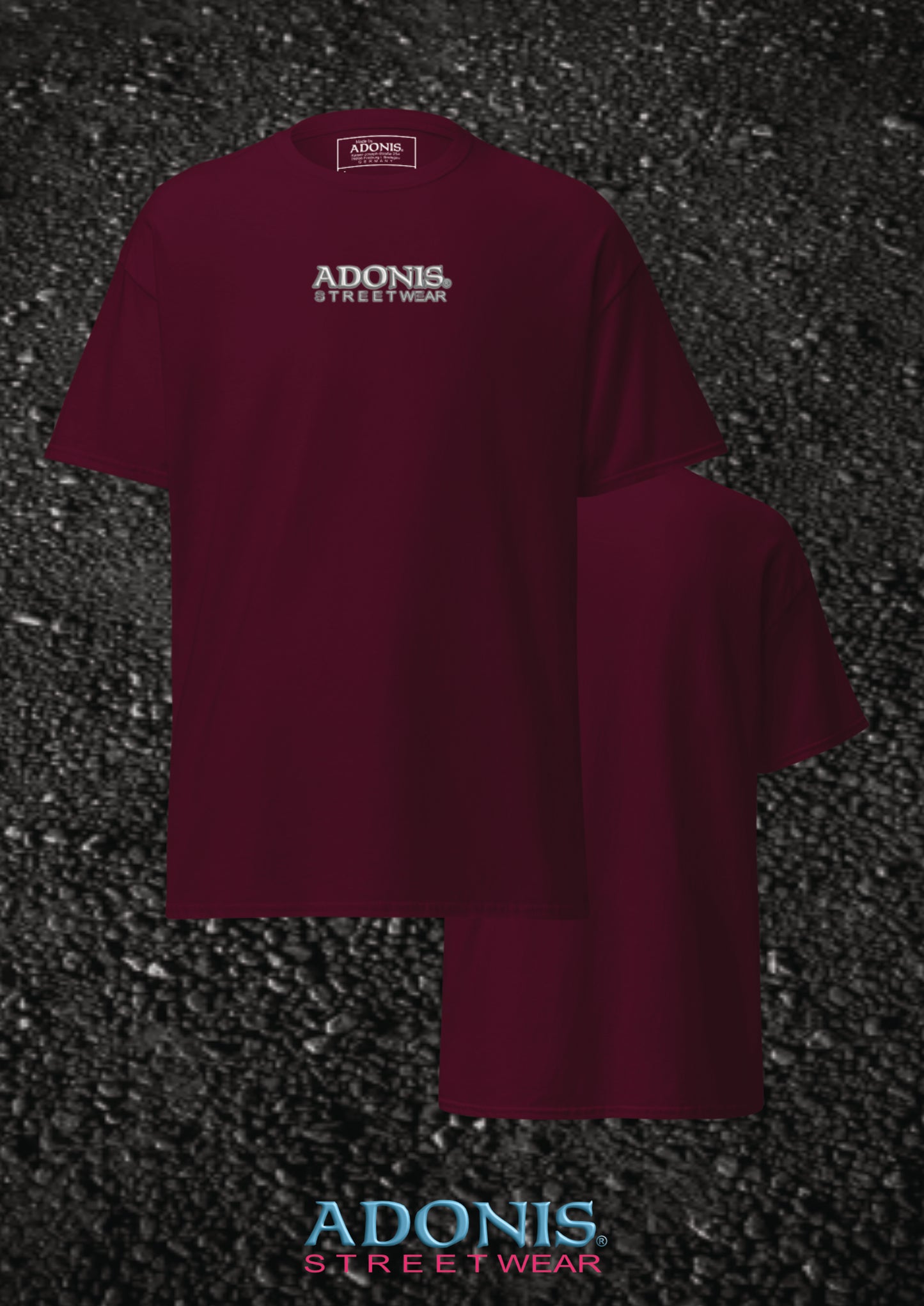 ADONIS Classic Collection burgund unisex T-Shirt