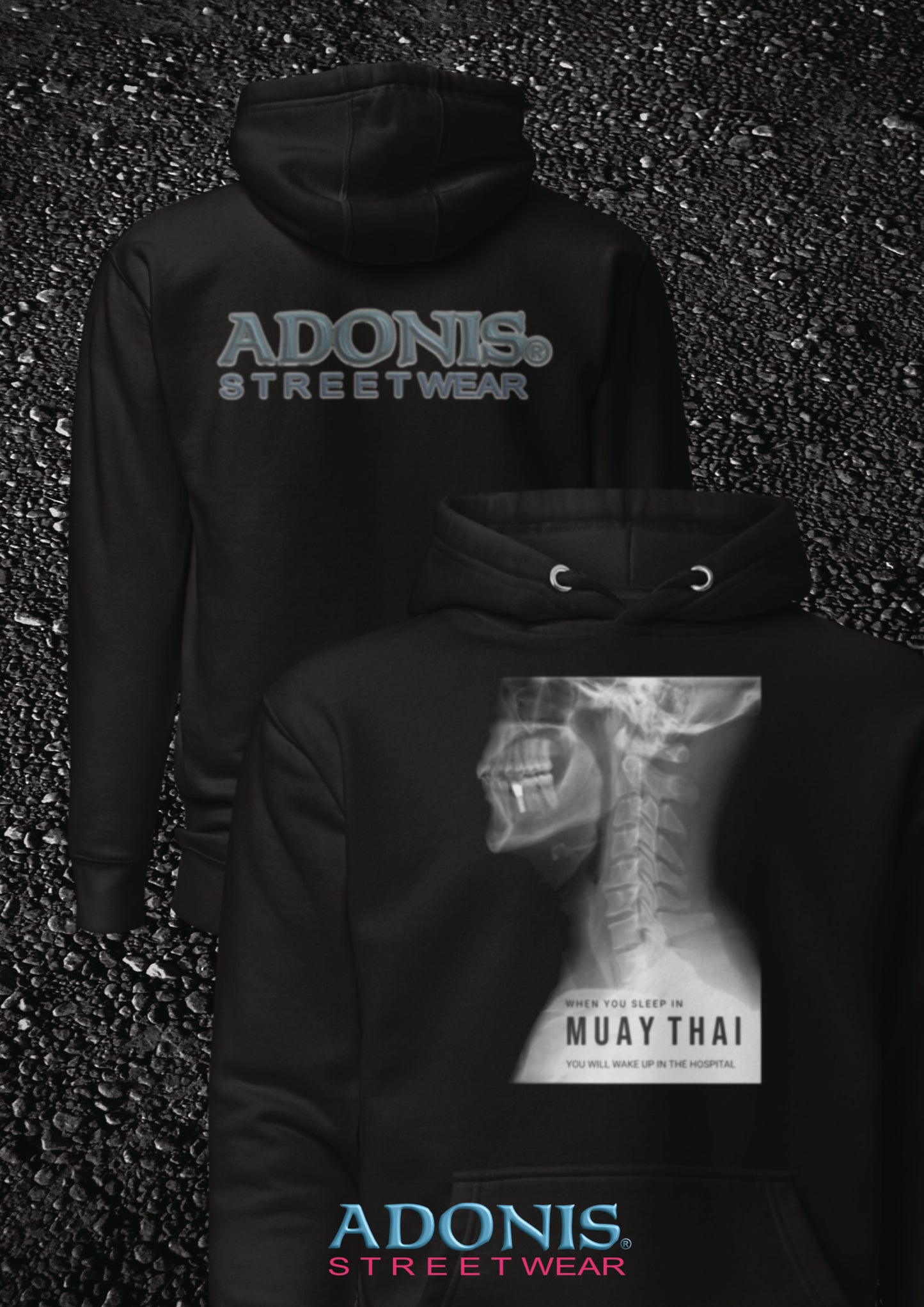 Adonis Muay Thai Hospital Unisex Streetwear Hoodie