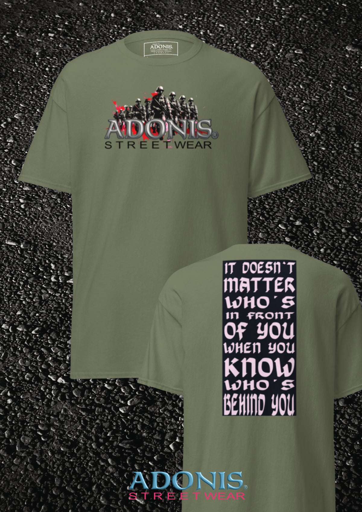 Adonis unisex Streetwear T-Shirt It's not important militärgrün