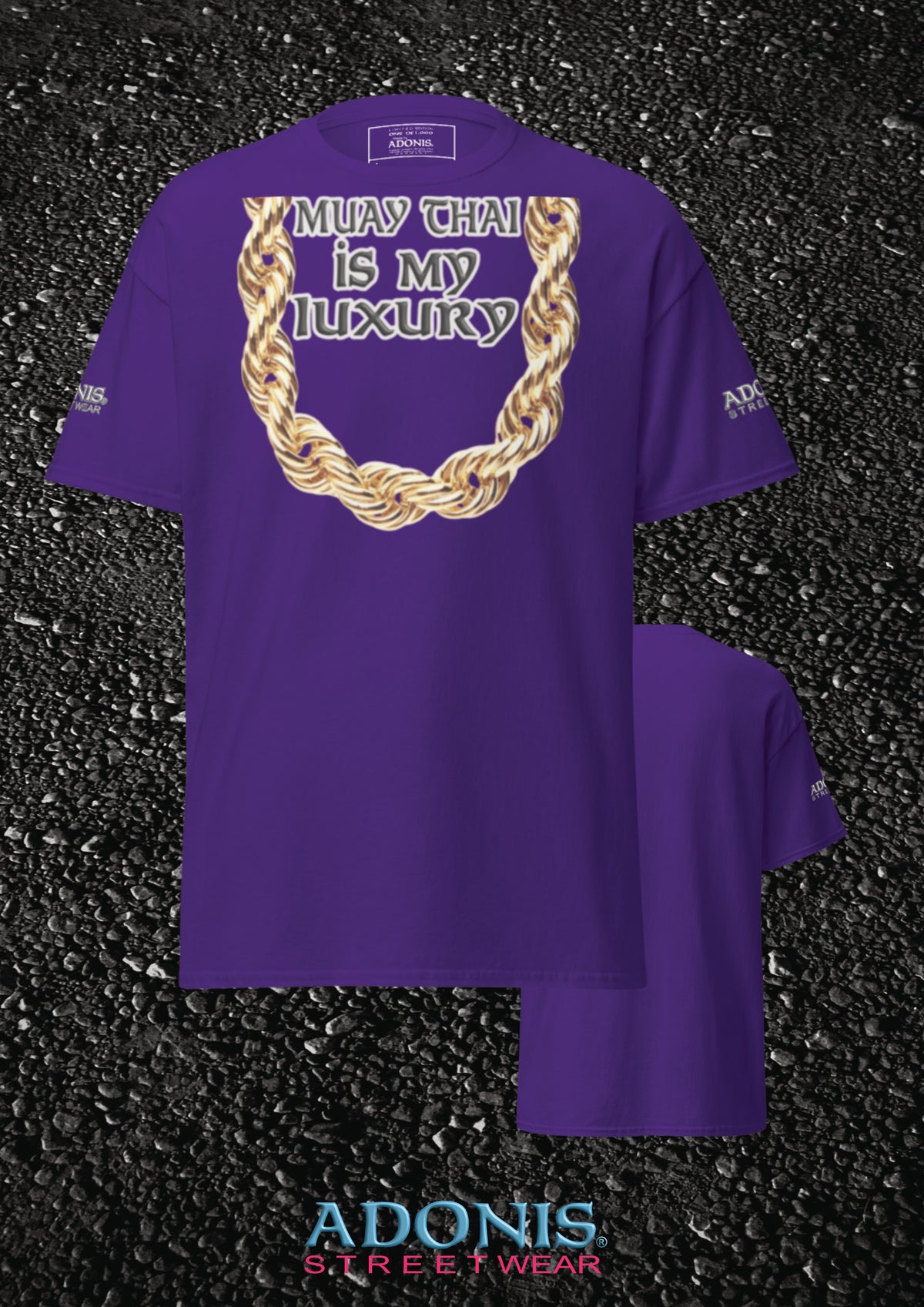 Adonis unisex Streetwear Muay Thai is my luxury T-Shirt lila