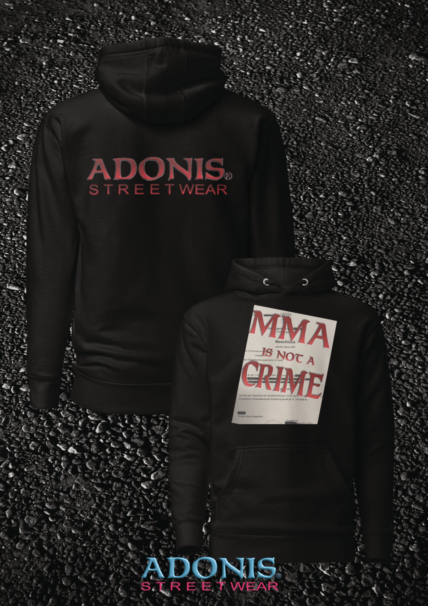Adonis MMA is not a Crime unisex Streetwear Hoodie