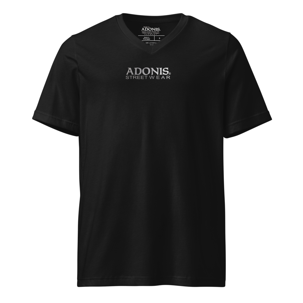 ADONIS SILBER EDITION V-Shirt schwarz
