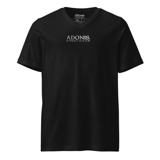 ADONIS SILBER EDITION V-Shirt schwarz